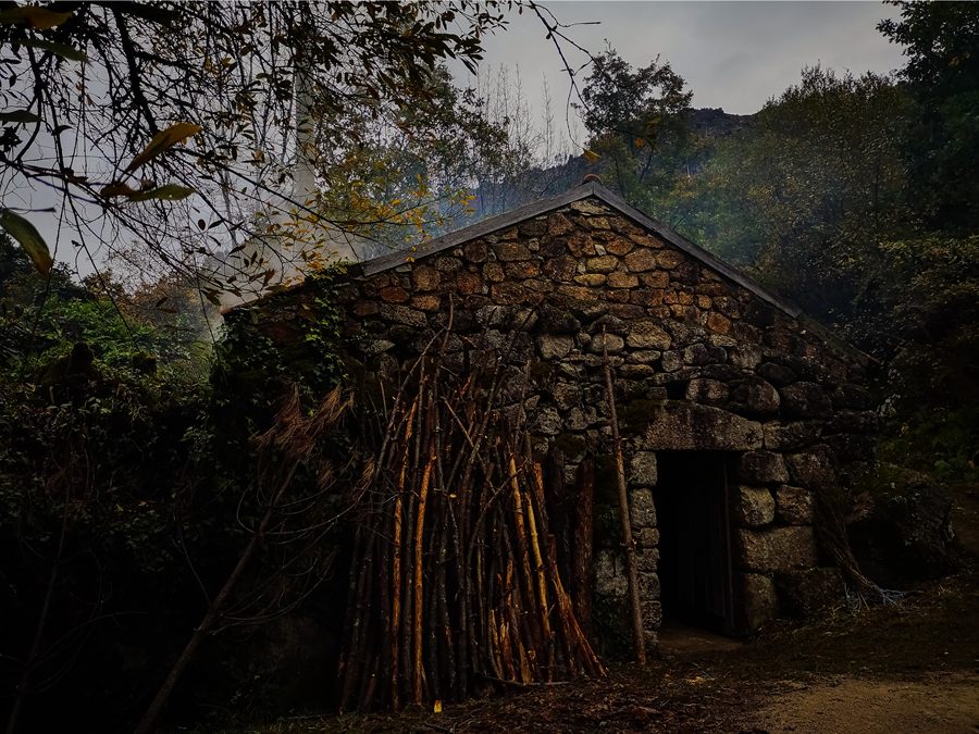 Traditional stone house among the trees in Peneda-Gerês National Park