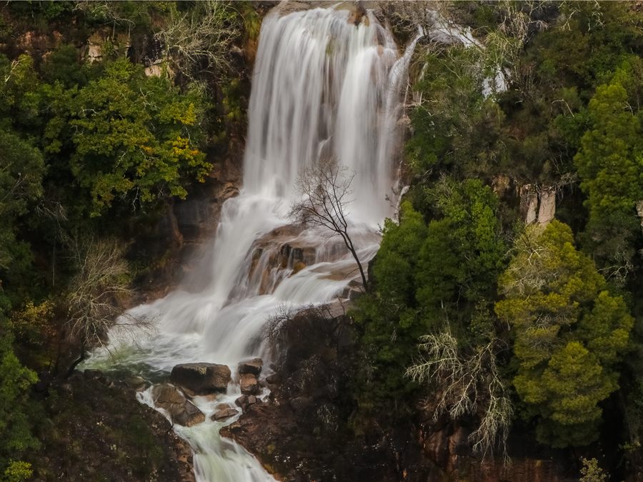 Waterfall among the greenery in Peneda-Gerês National Park